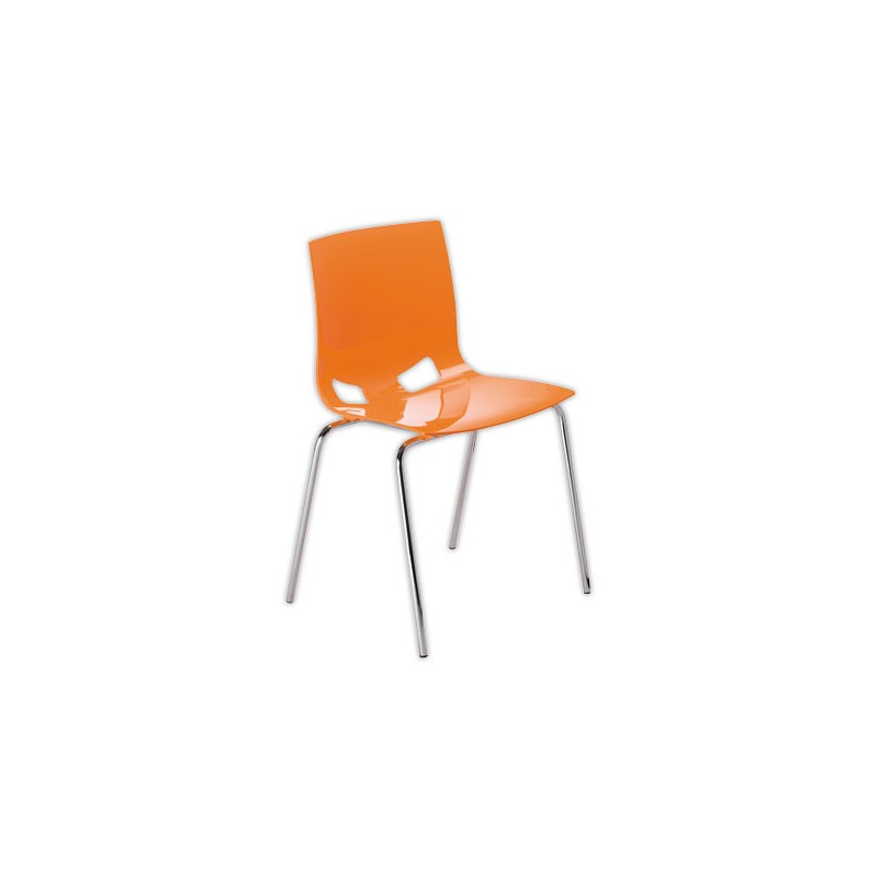 Chaise coque design Fondo orange  - Fiducial