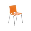 Chaise coque design Fondo orange  - Fiducial