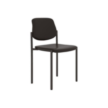Chaises simili cuir lavable - noir  x2 - Fiducial