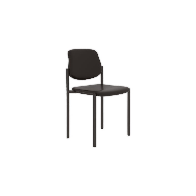 Chaises simili cuir lavable - noir  x2 - Fiducial