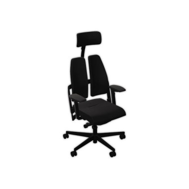 Siège DUO BACK ergonomique synchrone noir  - Fiducial