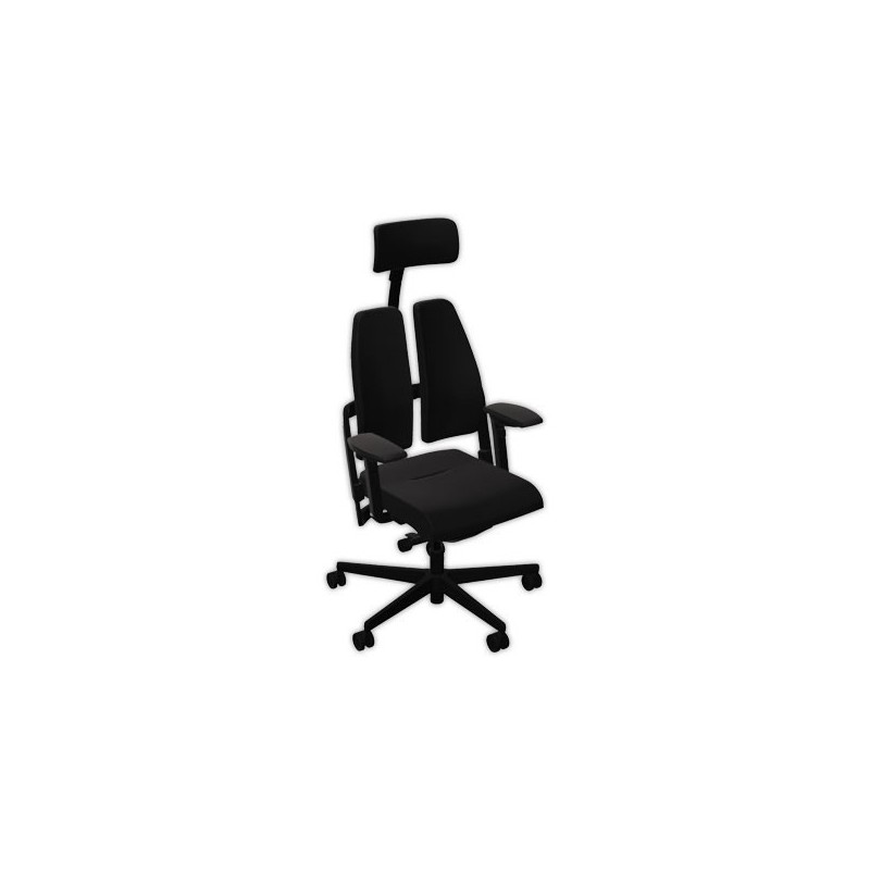 Siège DUO BACK ergonomique synchrone noir  - Fiducial