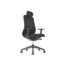 Siège synchrone SOULY avec têtière noir tissu  - Fiducial