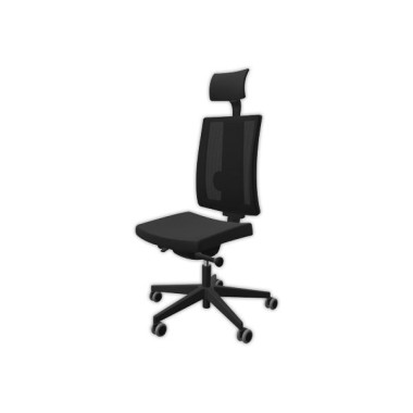 Siège NAVIGO synchrone ergo tissu noirtêtière 2D  - Fiducial