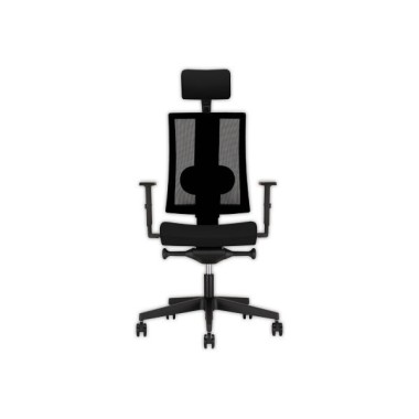 Siège NAVIGO ergo synchrone tissu noirtêtière 2D monté  - Fiducial