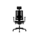 Siège NAVIGO ergo synchrone tissu noirtêtière 2D monté  - Fiducial