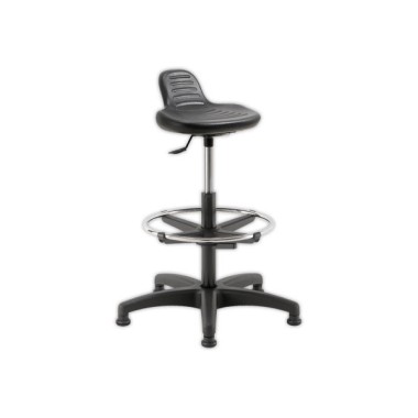 Tabouret assis debout noir monté  - Fiducial