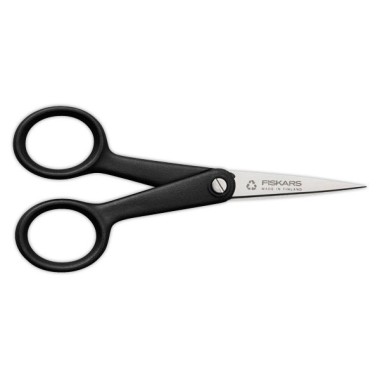 Ciseaux FISKARS ambidextres 13 cm bouts pointus recylcés / recyclables  - Fiducial