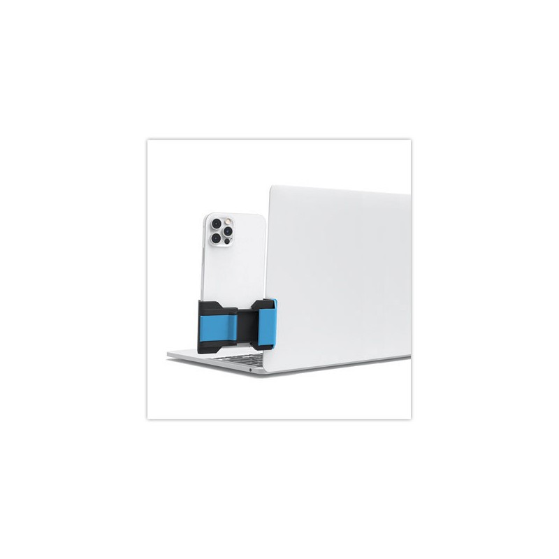 Phoneside One - support pour smartphone sur écran d'ordinateur Bleu  - Fiducial