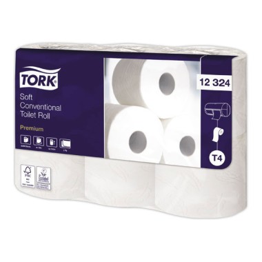 rouleaux de papier toilette TORK traditionnel doux 2 plis  x42 - Fiducial