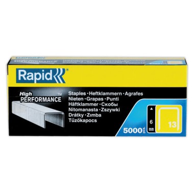 Agrafes RAPID 13/6 pour pistoleT  x5000 - Fiducial