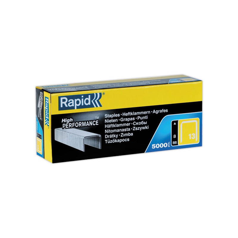 Agrafes RAPID 13/8 pour pistolet  x5000 - Fiducial