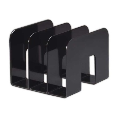 Trieurs 3 compartiments en plastique noir (lot de 2 )  x2 - Fiducial