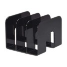 Trieurs 3 compartiments en plastique noir (lot de 2 )  x2 - Fiducial