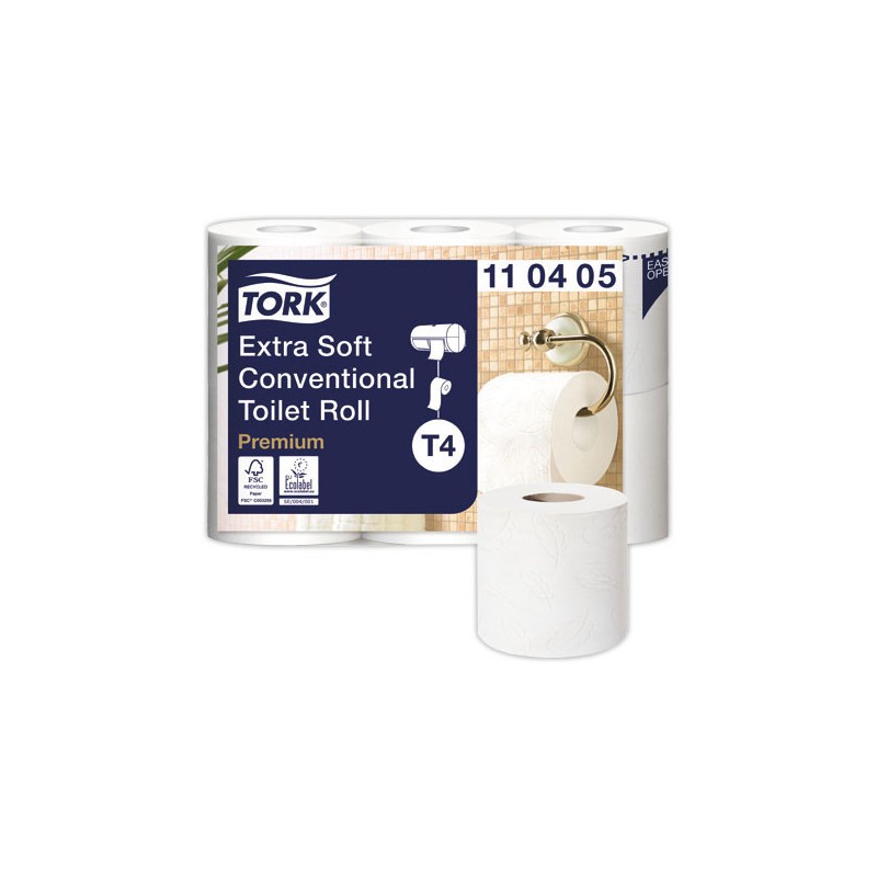 Rouleaux Tork Papier toilette premium - 4 plis  x6 - Fiducial