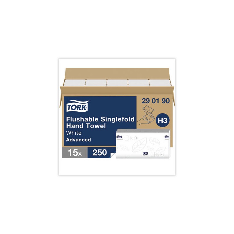 Essuie-mains pliés en V TORK H3  x15 - Fiducial