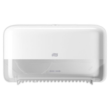 Distributeur double papier toilette Tork TWIN Midsize T7 blanc  - Fiducial