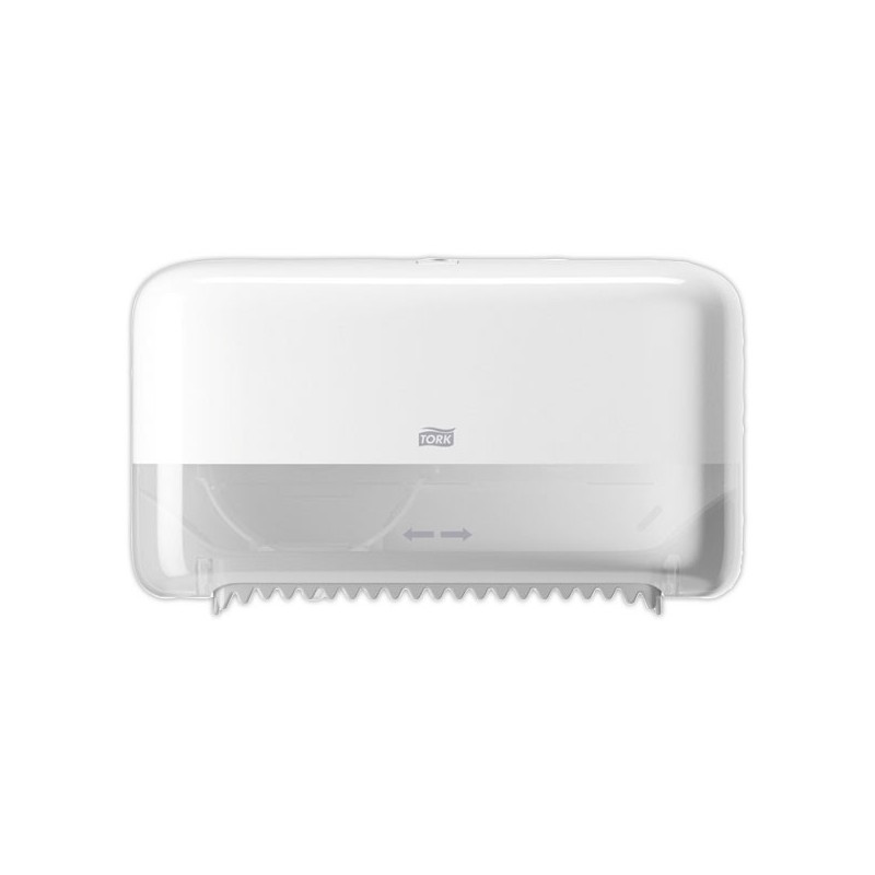 Distributeur double papier toilette Tork TWIN Midsize T7 blanc  - Fiducial