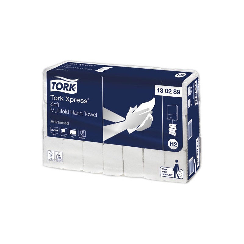 paquets essuie-mains Tork Xpress® Z H2  x21 - Fiducial