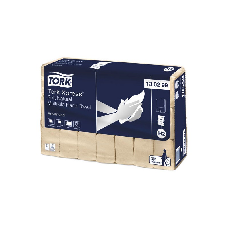Essuie-mains naturel TORK advanced H2  x21 - Fiducial