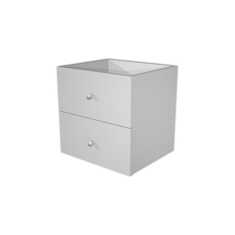 Tiroirs MAXI case blanc montés  x2 - Fiducial