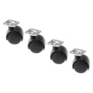 Roulettes noir pour les rangements à cases MAXICOLOR montées  x4 - Fiducial