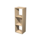 Rangement chêne 3 cases monté.  - Fiducial