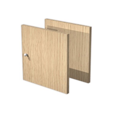 Portes chêne pour les rangements à cases MAXICOLOR montées  x2 - Fiducial