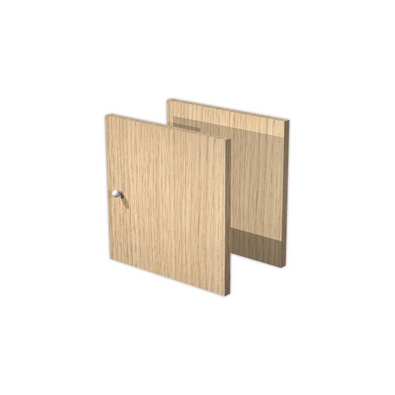 Portes chêne pour les rangements à cases MAXICOLOR montées  x2 - Fiducial