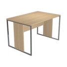 Bureau BELGRADE 140 x 80 chêne pieds anthracite monté  - Fiducial