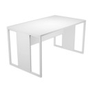 Bureau BELGRADE 160 x 80 blanc pieds blanc monté  - Fiducial