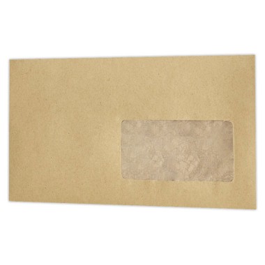 Enveloppes MSP papier kraft 85g 114x229mm Fenêtre 45x100mm  x1000 - Fiducial