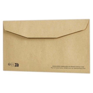 Enveloppes MSP papier kraft 85g 114x229mm Fenêtre 35x100mm  x1000 - Fiducial