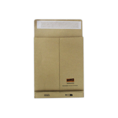 Pochettes kraft brun 260x330mm à soufflets (x3) 40mm  x125 - Fiducial