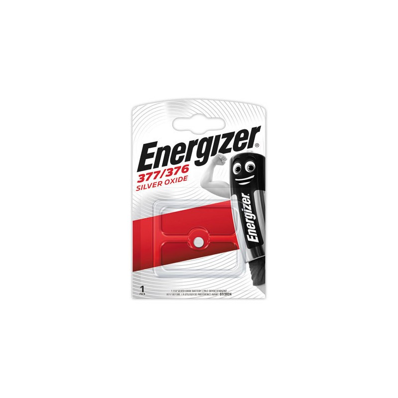 Pile oxyde d'argent ENERGIZER 377/376 (1,55V)  - Fiducial