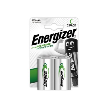 Piles rechargeables ENERGIZER Power Plus HR14 (C)  x2 - Fiducial