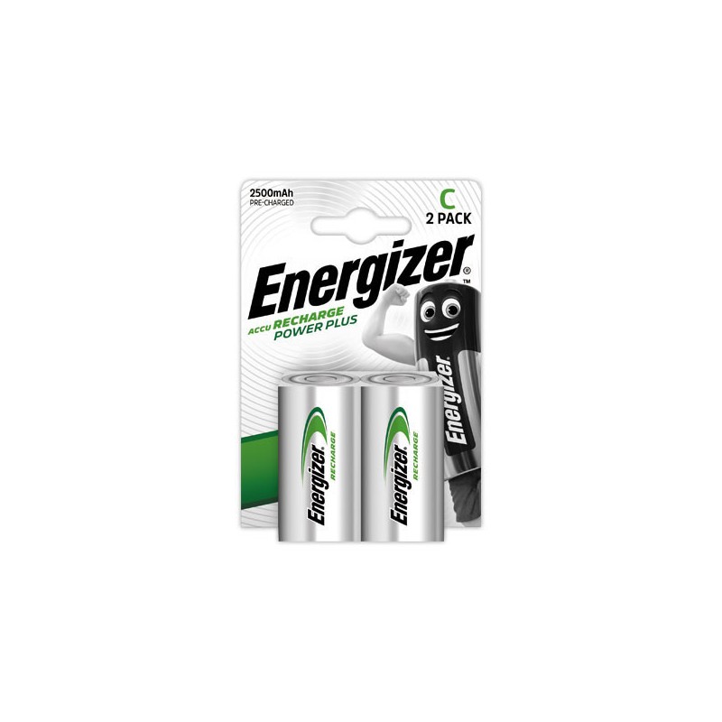 Piles rechargeables ENERGIZER Power Plus HR14 (C)  x2 - Fiducial