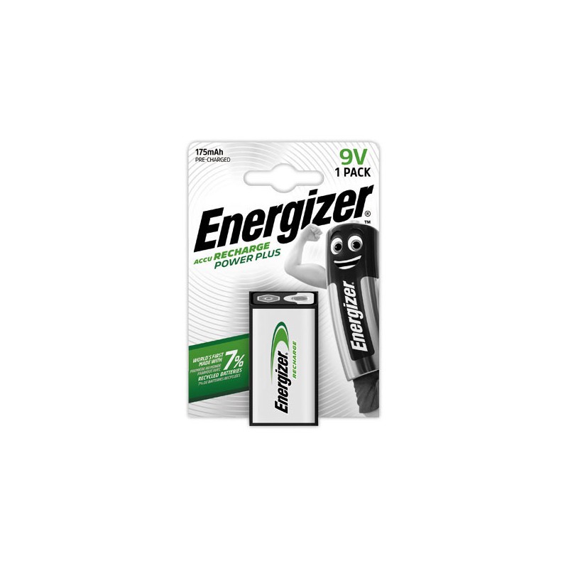 Pile rechargeable ENERGIZER Power Plus9V 175 mAh  - Fiducial