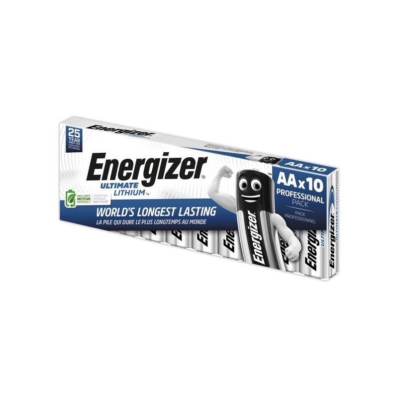 Piles lithium ENERGIZER Ultimate L91 B2B (AA)  x10 - Fiducial