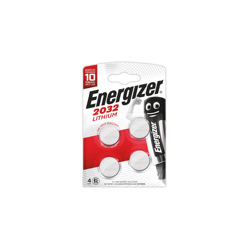 Piles lithium ENERGIZER Ultimate CR2032 (3V)  x4 - Fiducial