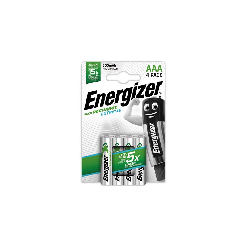 Piles rechargeables ENERGIZER Extreme HR3 (AAA)  x4 - Fiducial