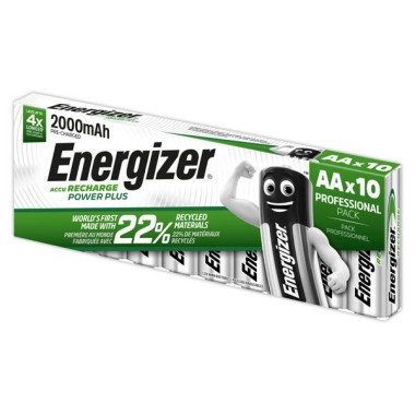 Piles rechargeables ENERGIZER AA  x10 - Fiducial