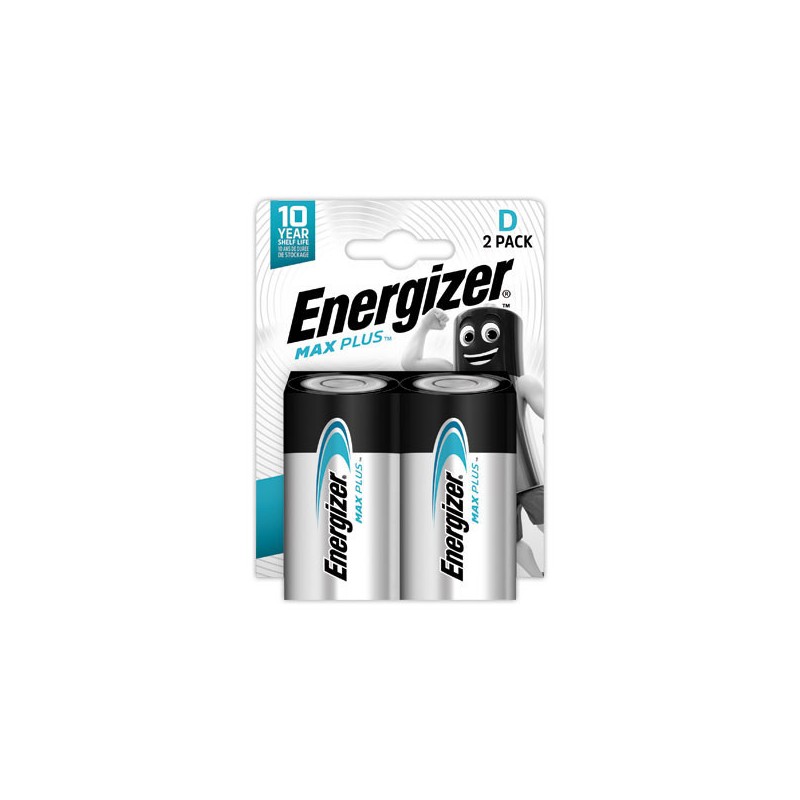 Piles alcalines ENERGIZER Max Plus LR20 (D)  x2 - Fiducial