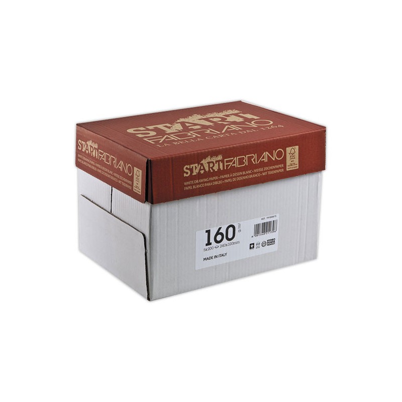 Feuilles de papier dessin blanc formatA4 - 160 g  x200 - Fiducial