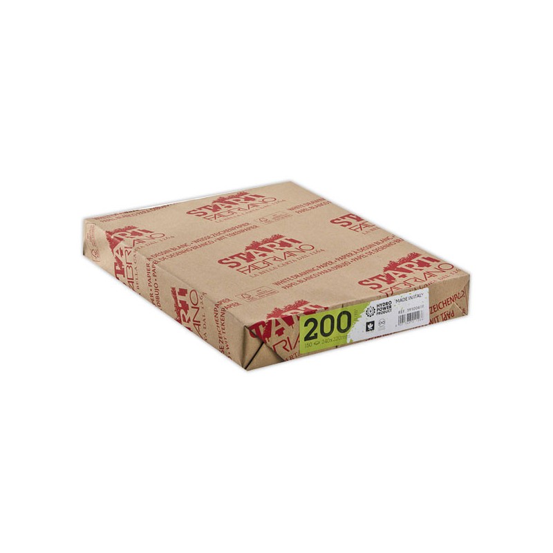 Feuilles de papier dessin blanc format24 X 32 cm - 200 g  x150 - Fiducial