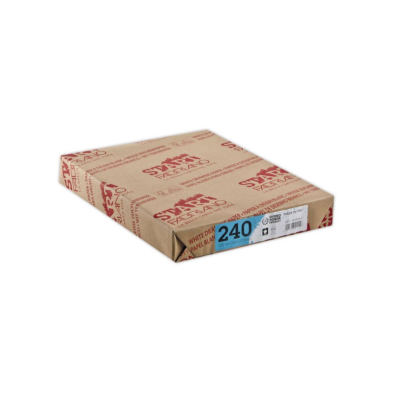 Feuilles de papier dessin blanc format 24 X 32 cm - 240 g  x125 - Fiducial