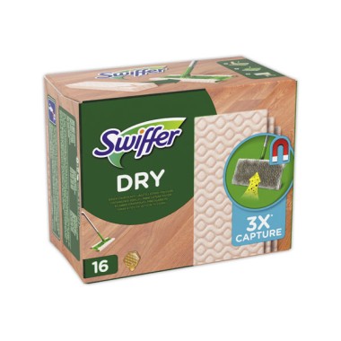 Lingettes balai Swiffer x16 bois et parquet  - Fiducial