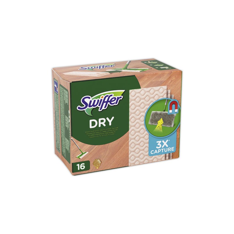 Lingettes balai Swiffer x16 bois et parquet  - Fiducial