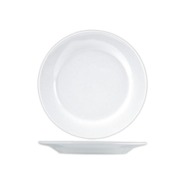 Assiettes plates en porcelaine Diamètre  24 cm  x6 - Fiducial
