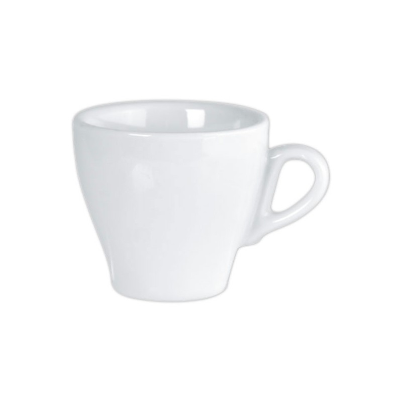 Tasses à café blanches en porcelaine de 9 cl  x6 - Fiducial